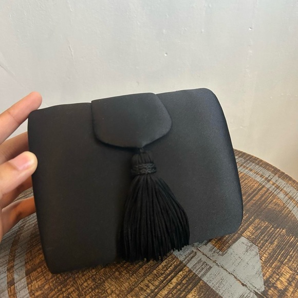 LISETTE Elegant Black Mini Bag with Tassel - Picture 1 of 7